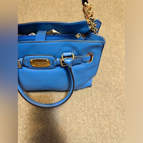 Michael Kors Hamilton Large EW Leather Tote Heritage Blue 35F0GHMT3L - Picture 9 of 16
